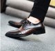 pattern autumn men's pointed business dress size-shoess leather men's size-shoess single size-shoess size-shoess men