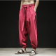 Spring and Summer New Chinese Style Pants Men's Elastic Band Width