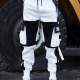 Drawstring Pants Pants Hip Hop Loose Stitching Contrast Color Casual Pants Boys Overalls