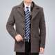 Men's Woolen Coat Mid-Length Trench Coat