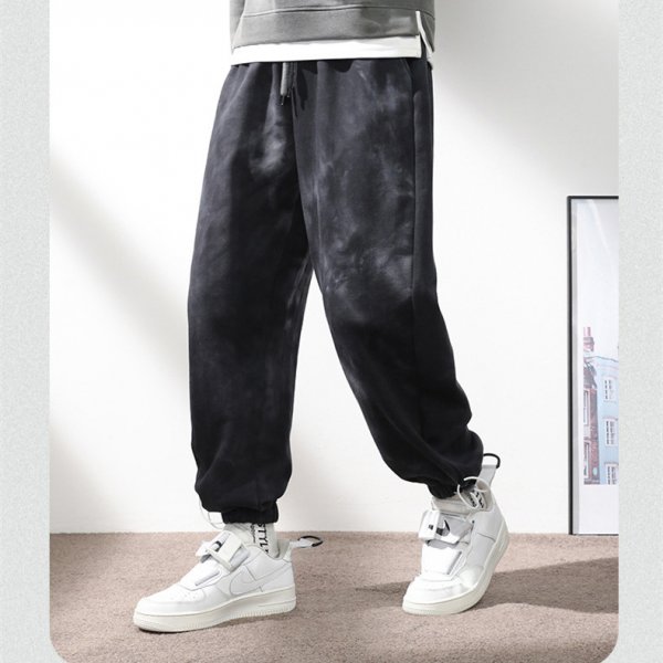 Elastic Waist Drawstring Ankle-tied Sweatpants Men